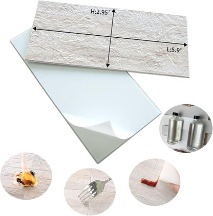 AULIGET 100-Piece Beige Slate Peel and Stick Backsplash Wall Tiles, Laundry Room