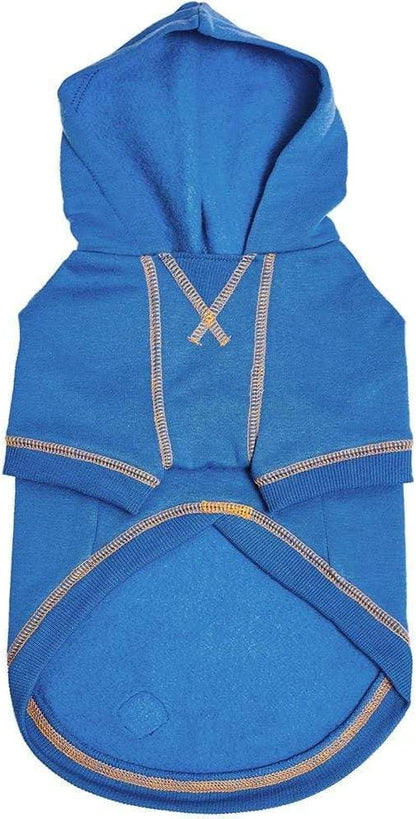 Blueberry Pet Essentials Hoodie – 22″ Cotton‑Blend Sweatshirt with Hood, Alaskan Blue, Machine‑Washable Dog Jersey