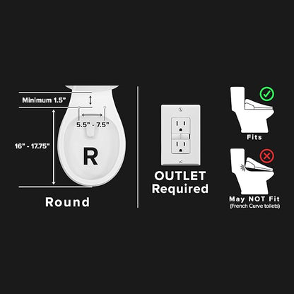 SmartBidet® SB-2000WR Electric Smart Bidet Toilet Seat