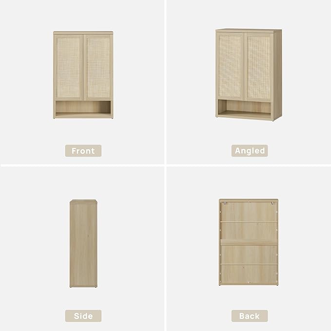 SICOTAS Rattan Shoe Storage Cabinet