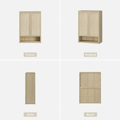 SICOTAS Rattan Shoe Storage Cabinet