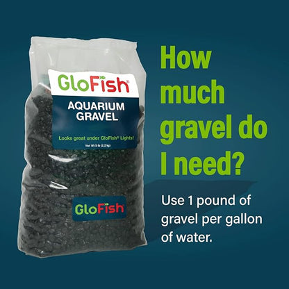 Glofish Aquarium Gravel, Solid Black, 5-Pound Bag
