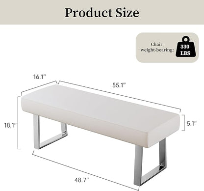 JIEXI Bedroom Bench, Bed end upholstered Bench, Indoor Corner Small Footstool with Metal Legs, for Kitchen entryway Dining Room and Living Room Window