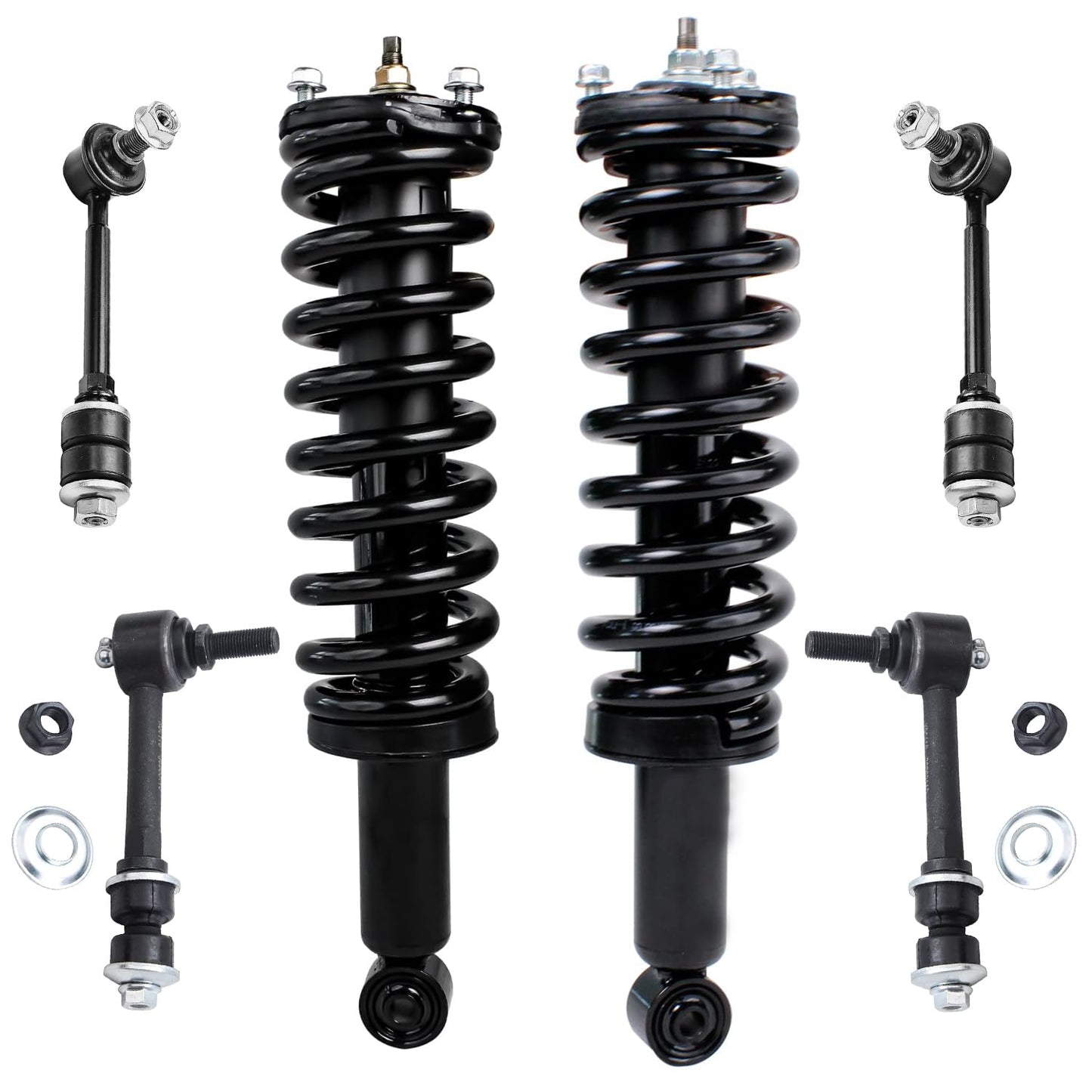 Detroit Axle - 4WD V6 Front Struts Kit for 1996-2002 Toyota 4Runner 2 Front Ready Struts w/Coil Spring 4 Front & Rear Sway Bar E