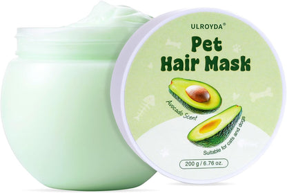 Dog Conditioner with Shea Butter & Olive Oil – Moisturizes, Relieves Itchy Skin & Allergies, Detangles, Controls Shedding, Leaves Fur Soft, Shiny & Fresh, Avocado Scent, 6.76 oz