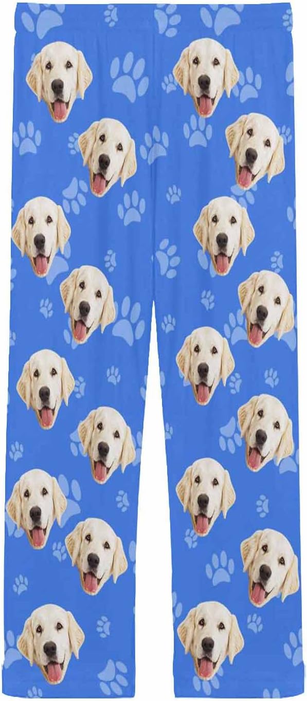 MyPupSocks Customized Face Pajamas Pants Photo Pajama Bottoms for Men S-XXL