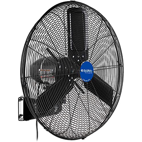 Global Industrial 24" Outdoor-Rated Oscillating Wall-Mount Fan, 2 Speeds