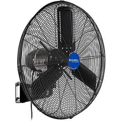 Global Industrial 24" Outdoor-Rated Oscillating Wall-Mount Fan, 2 Speeds