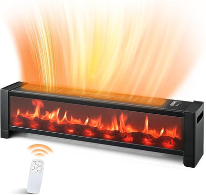 Air Choice 33” Baseboard Heater, 1500W Fireplace Heater