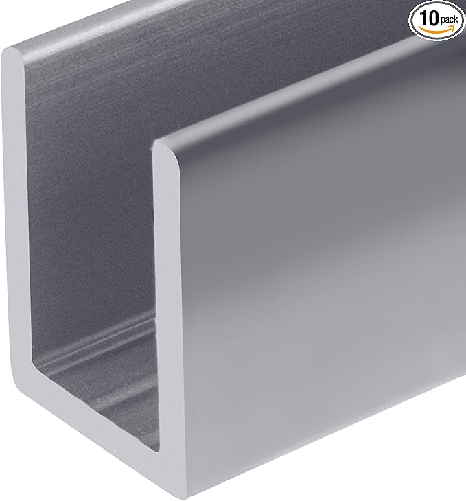Brixwell SDCD3812BA-XCP10 Brite Anodized Frameless Shower Door Aluminum Deep