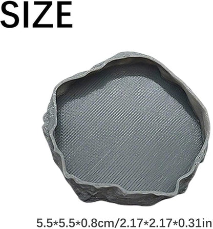 1 PCS Spider Micro Water Bowl Jumping Spider Feeding Dish Tarantula Water Dish for Millipede Gecko Lizard Tarantula Tiny Reptiles (2.17" D, 0.31" H) Gray