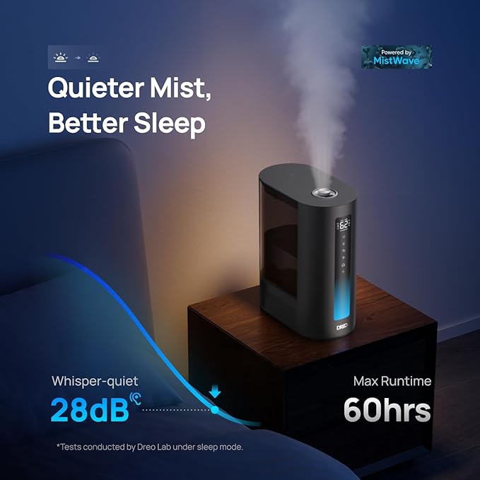 DREO 6L Humidifiers for Bedroom, Smart Warm & Cool Mist for Large Room