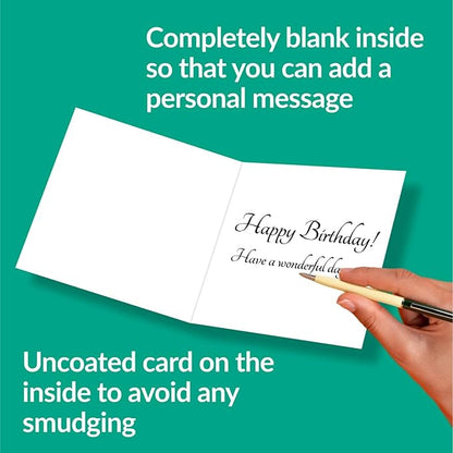 Budgie Birthday Card - Beautiful Green and Yellow Budgerigar Design - Budgie Happy Birthday Card For Men, For Women, For Bird Lovers