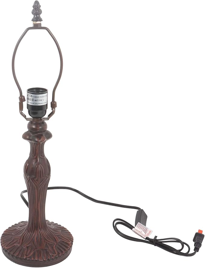 Bieye B11407 Antique Metal Table Lamp Base (Brown, 6" Wx19.5 H)