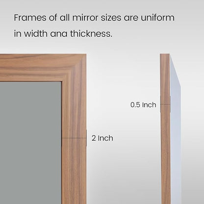 Amorho Bathroom Mirror, Hang Horizontally/Vertically, Suitable