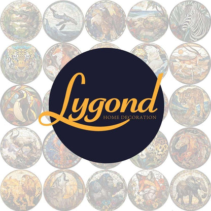 Lygond Metal Sign Tin Sign Circular Stained Glass Crocodile Restroom Tin Sign for Yard 12×12 Inches