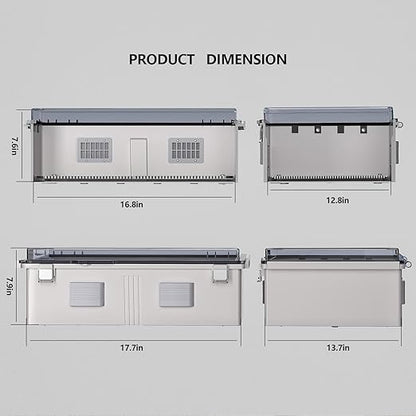 ABS Electrical Junction Box, Ventilated Design, Cable Grommets, IP65 Waterproof