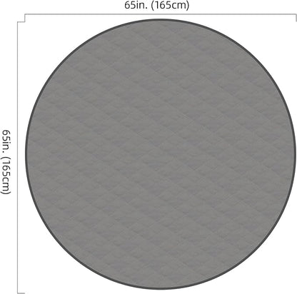 CoolShields Washable Pee Pads for Dogs, 65''Round, Grey, 1 Pack | Ultra-Absorbent, Reusable Waterproof Puppy Training Pad for Crate & Carpet, Fits 32/40/45'' High 8-Panel Playpens.