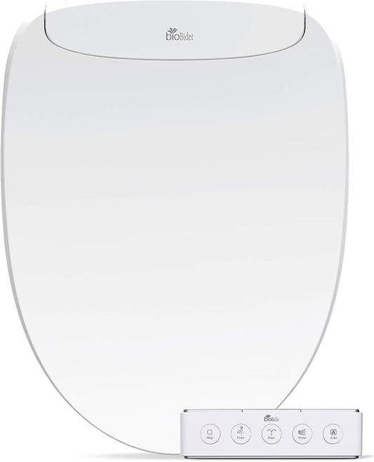Bio Bidet DLS Premium Heated Bidet Seat, Warm Water & Air Dryer, Auto Open and
