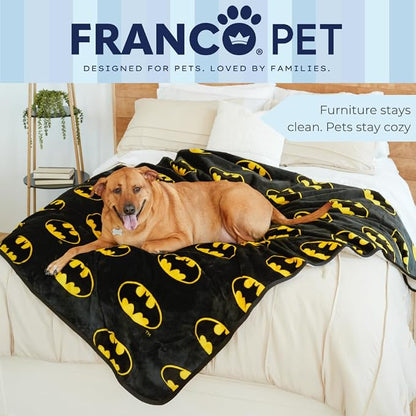 Batman DC Comics Waterproof Dog Bed Cover, XL 60x80 Pet Blanket for Furniture Bed Couch Sofa, (Officially Licensed) by Franco