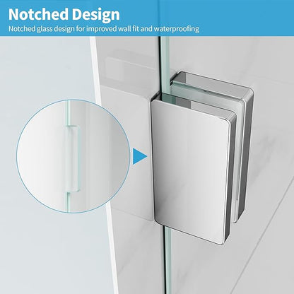 Shower Glass Panel, Frameless Walk in Shower Door