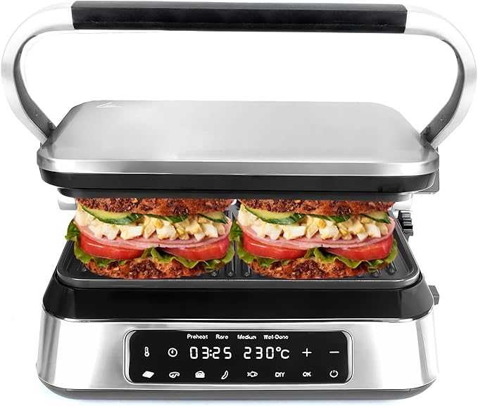 Panini Waffle Maker Combo | Panini Grill Press Sandwich Maker, Smokeless Indoor