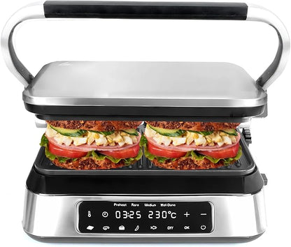 Panini Waffle Maker Combo | Panini Grill Press Sandwich Maker, Smokeless Indoor
