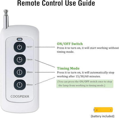 36Watts UV Sanitizer Lamp with Remote Control Powerful Ozone UVC Light with E26