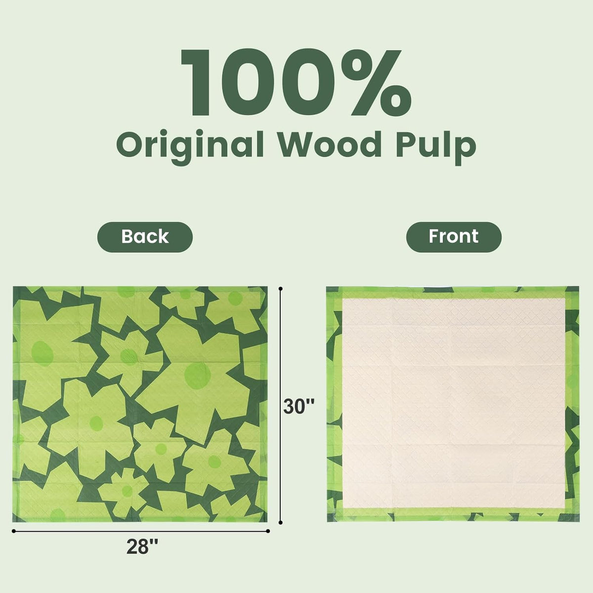 Gardner Pet Disposable Puppy Pads XL, 28" x 30" Dog Pee Pads for Dogs, Super Absorbent & Leak-Proof Full Edge-Wrapping Extra Thick Dog Potty Training Pads (50 Count)