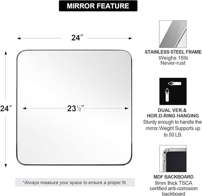 ANDY STAR Chrome Bathroom Mirrors