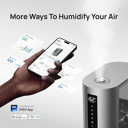 DREO 6L Humidifiers for Bedroom, Smart Warm & Cool Mist for Large Room