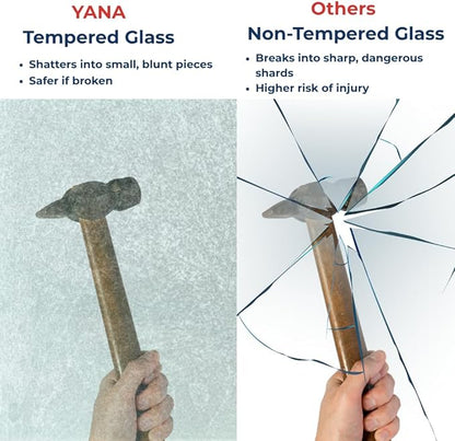 Fixed Glass Shower Wall Panel, 10mm Thick Glass Door 30" x 76", Frameless
