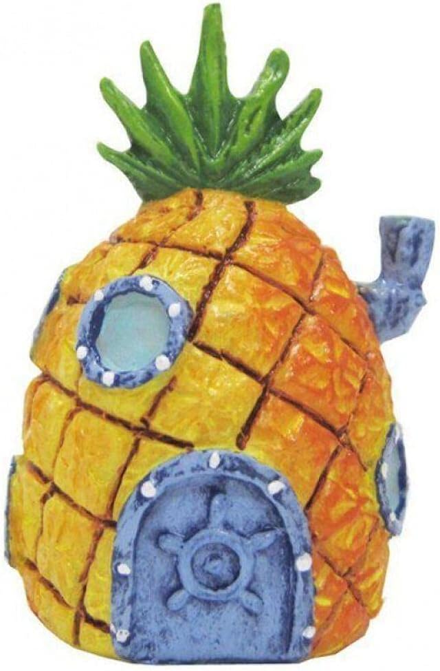 Penn-Plax Officially Licensed Spongebob Squarepants Aquarium Ornament – Pineapple Home (Mini/Small Size) – Perfect for Freshwater and Saltwater Tanks