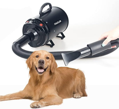 Dog Dryer for Pet Grooming, Pet Hair Dryer with Heater, Black