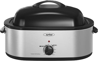 Sunvivi 24lb 20-Quart Roaster Oven, Electric Roaster Oven