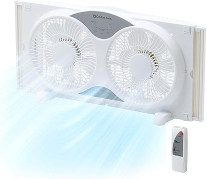 Comfort Zone Twin Window Fan