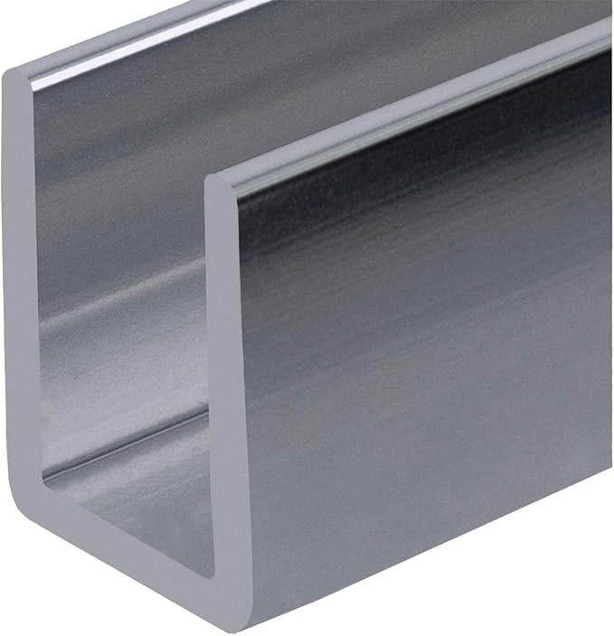 Brixwell SDCD38BS-CCP18 Brushed Stainless 3/8" Fixed Panel Shower Door Deep