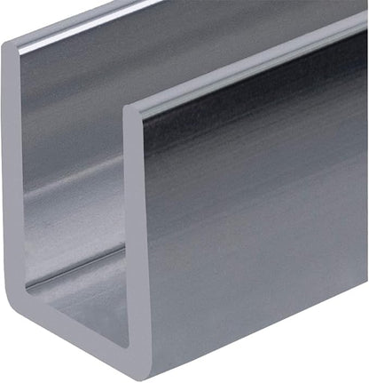 Brixwell SDCD38BS-CCP18 Brushed Stainless 3/8" Fixed Panel Shower Door Deep