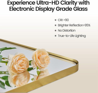 ANDY STAR 36”x48”Gold Bathroom Mirror