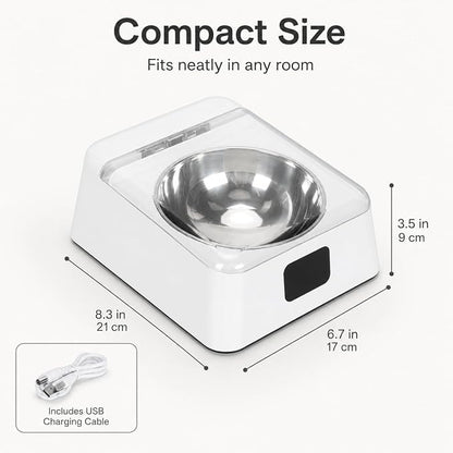 Open Lid Pet Feeder, Automatic Cat Feeder with Infrared Sensor Cover, Removable Bowl Battery Powered Intelligent Automatic Opening Lid Dog Feeder, Pet Food Dispenser for Cats and Dogs