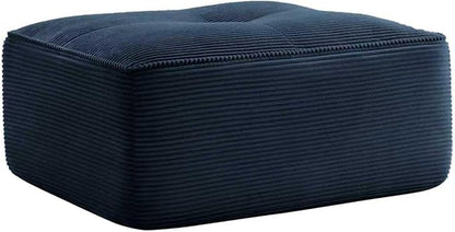 Blue Ottoman for Modular Sectional Sofa, Corduroy Deep Seat for Oversized Compressed Boneless Sectional Couches for Living Room Bedroom Apartment, Cloud Sofa Couch Set, Memory Foam, No Assembly