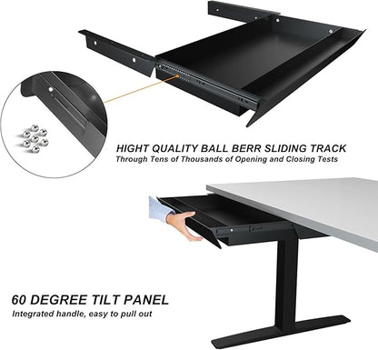 Large Under Desk Mounted Sliding Drawer