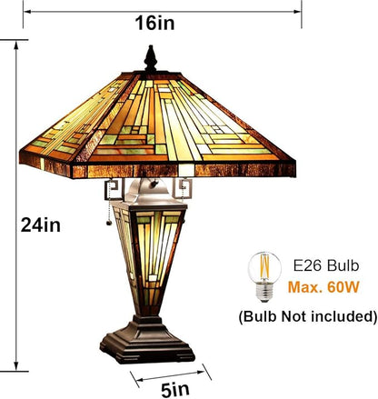 Capulina Mission Antique Style Tiffany Lamp Series Table Lamp Floor Lamp Decor for Living Room Bedroom Study Room