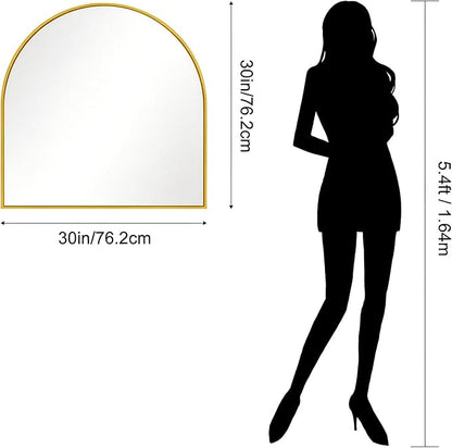 CIRCUMI Arched Wall Mirror, Metal Frame, Large Size