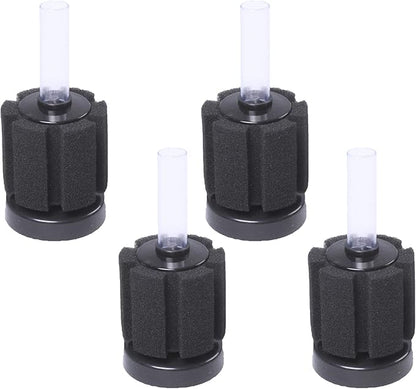 AQUANEAT Aquarium Sponge Filter Breeding Fry Betta Shrimp Nano Fish Tank 4pcs (Small up to 10Gal)
