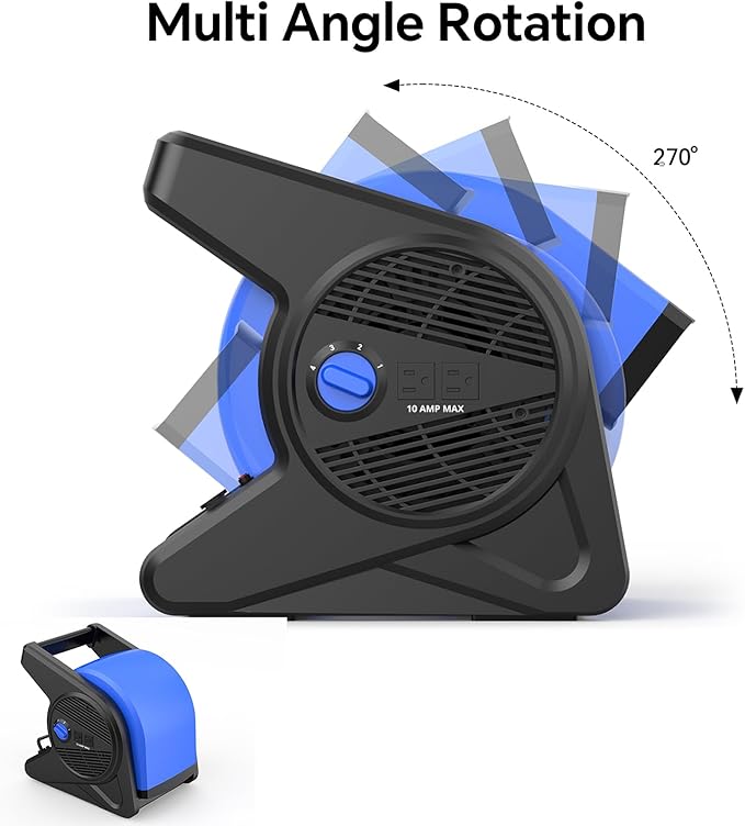 shinic 15" pivoting blower fan, portable pivoting blower fan