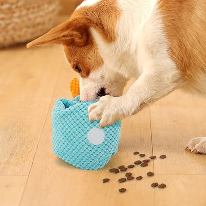 AWOOF Hermit Crab Shape Squeaky Dog Chew Toys - Interactive Snuffle Toys for Small & Medium Dogs, Release Stress & Train Natural Foraging Instincts