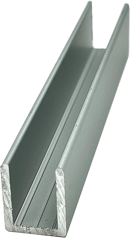 Brixwell SDCD38A-CCP48-XCP25 Satin Anodized 3/8" Fixed Panel Shower Door Deep