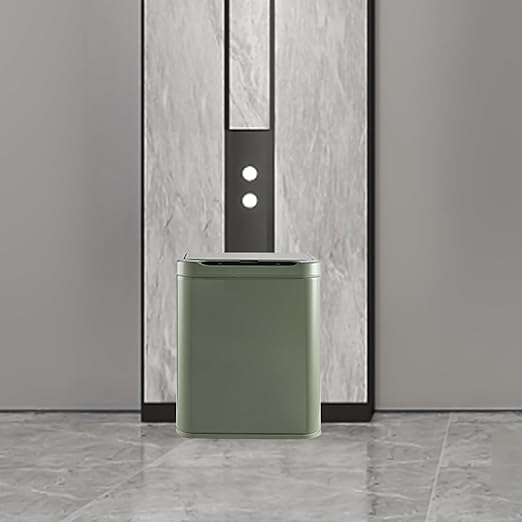 ELPHECO Stainless Steel Office Trash Can Motion Sensor Garbage Can Touchless