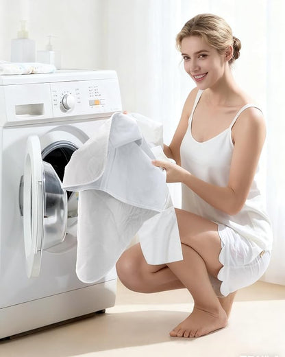 Washable Bed Pads 36" x 72" - 2 Pack, White, Waterproof Bed Pads for Incontinence, Bed Wetting Pads for Bed, Sofa, Floor, Resuable Underpads for Adults, Seniors, Pet